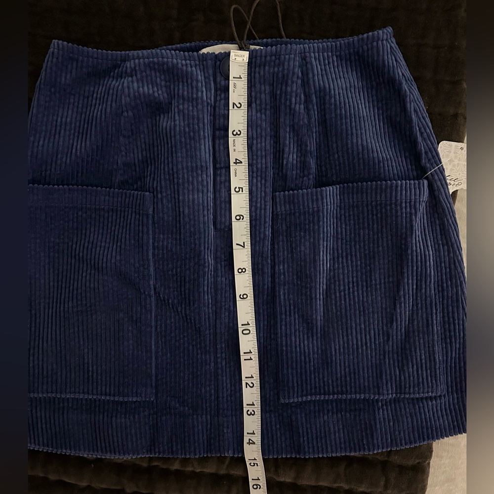 ROLLA'S Blue Ribbed Mini Skirt - Picture 3 of 8